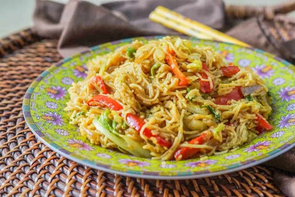 recetas de fideos al curry con verduras